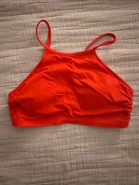 Athleta Bright Orange High Neck Bikini Top
